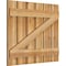 Ekena Millwork Spaced Board-n-Batten Shutters w/Z-Bar, Rough Sawn Western Red Cedar, 34 3/4W x 29H, PR RBS06Z35X029RWR - alternate 2